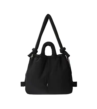 Sac Fourre-Tout en Nylon Rembourré - Design Vintage et Décontracté, Grande Capacité