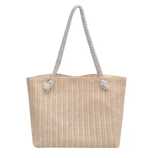 Sac à Main en Paille Raphia - Fourre-Tout Bohème de Luxe pour Femmes